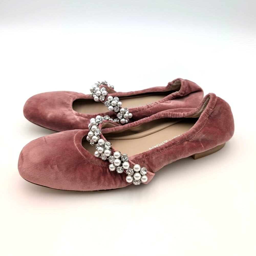 Stuart Weitzman Poppy Ballet Flat Round Toe Women's Desert Rose Size US7B EU37.5